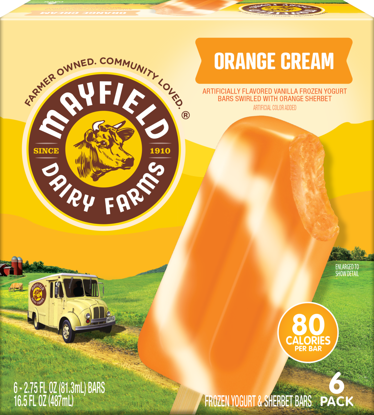 Orange Cream Bars 6 Pk - Mayfield Dairy Farms®