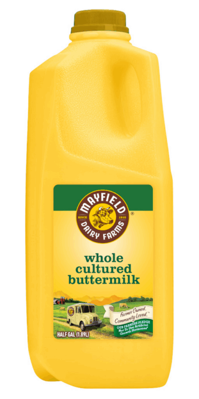 Whole Cultured Buttermilk Plastic Half Gallon