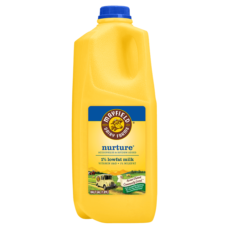 Nurture 1% Low-Fat Milk Plastic Half Gallon