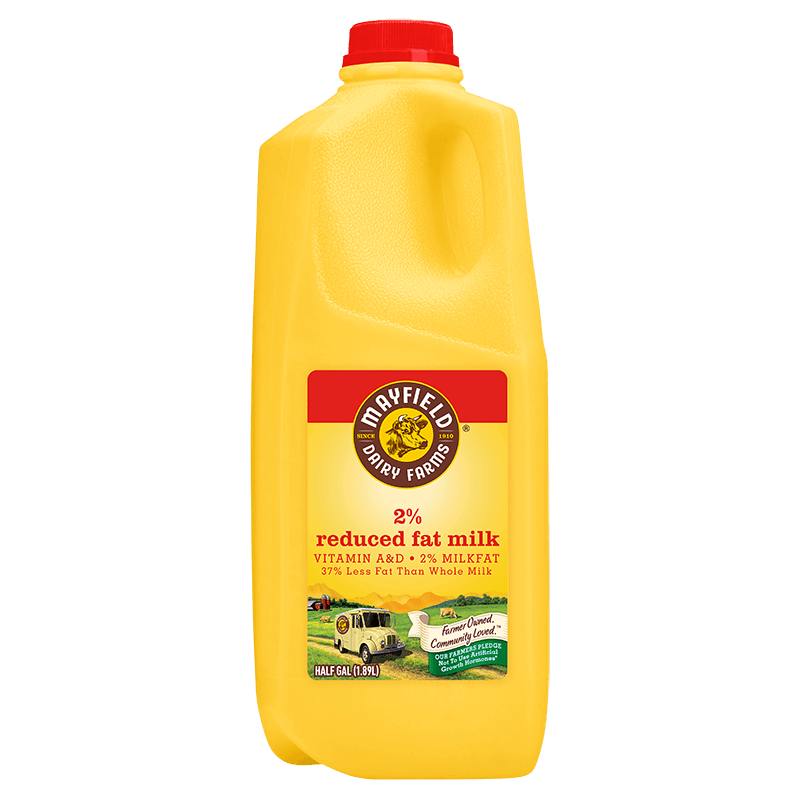 2% Reduced-Fat Milk Plastic Half Gallon