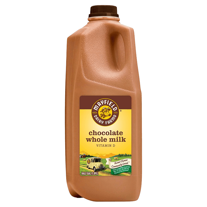 Whole Chocolate Milk Plastic Half Gallon Mayfield Dairy Farms®