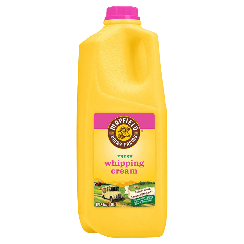 Heavy Whipping Cream Plastic Half Gallon Mayfield Dairy Farms®