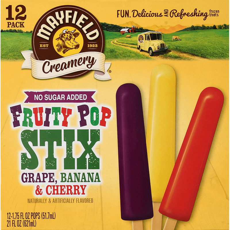 Fruity Pop Stix (No Sugar Added) 12 Pk