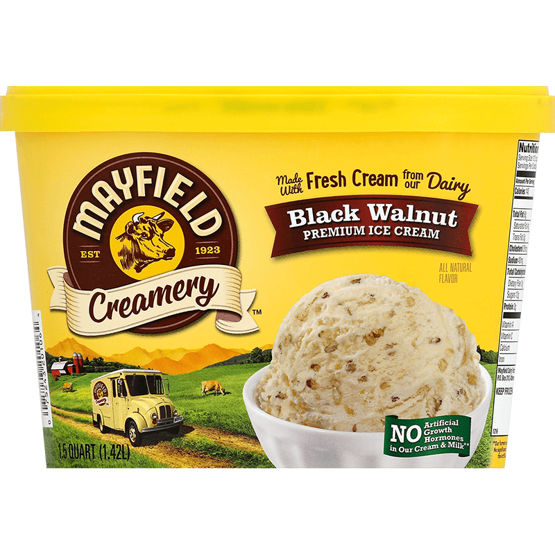 Black Walnut Ice Cream 1.5 Quart Mayfield Dairy Farms®