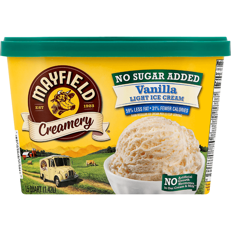 Vanilla Ice Cream No Sugar Added 15 Quart Mayfield Dairy Farms®