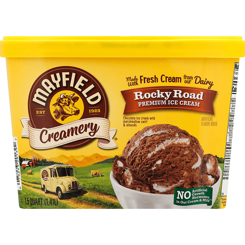 Rocky Road Ice Cream 1.5 Quart Mayfield Dairy Farms®