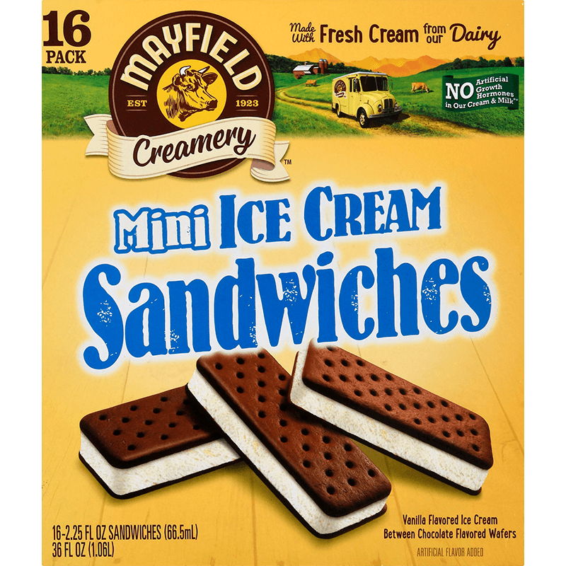 Mini Ice Cream Sandwiches 16 Pk