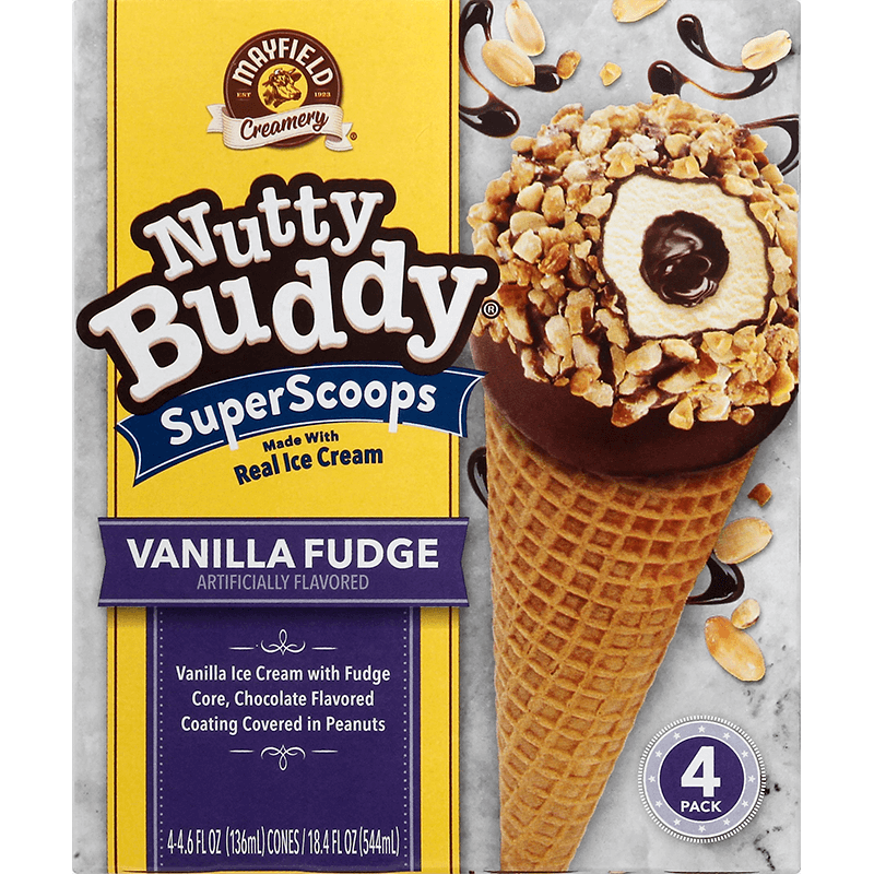 Nutty Buddy Vanilla Fudge 4 Pk