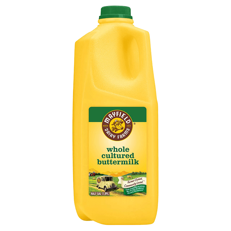 Whole Cultured Buttermilk Plastic Half Gallon