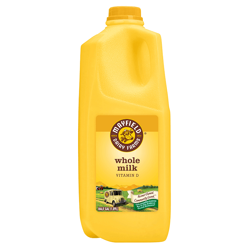 Whole Milk Plastic Half Gallon - Mayfield Dairy Farms®