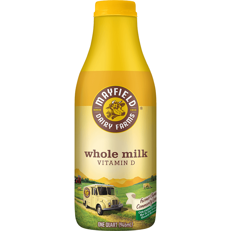 Whole Milk Plastic Quart Mayfield Dairy Farms®