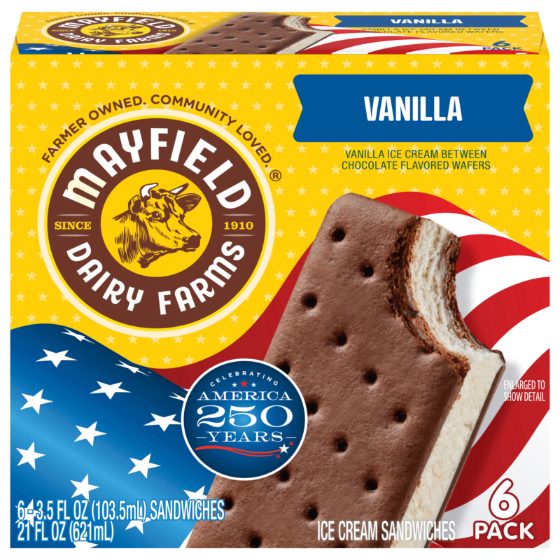 American 250th Vanilla Ice Cream Sandwiches